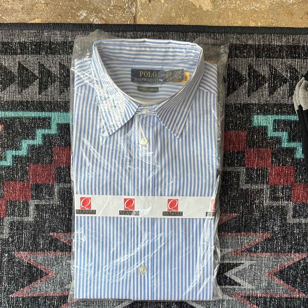 Polo by Ralph Lauren Light Blue Striped Dress Shirt